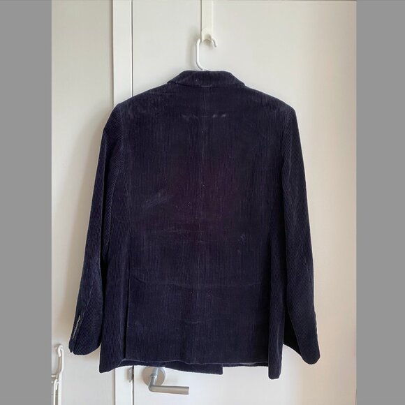Aritzia Babaton Urban Corduroy Suit (Blazer+Pant) | Navy | Size L | Size 12 - Picture 4 of 7